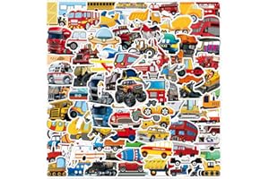 BIMANI Autocollants pour véhicules de transport et camions, 100 autocollants de circulation pour enfants, autocollants