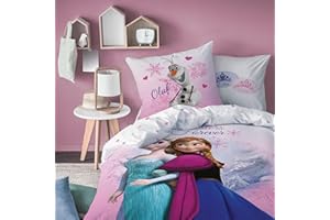 ‎DISNEY Disney CTI 43999 Bettwäsche Frozen/Ice Queen, Pink Mountain Linen 135 x 200 cm 80 x 80 cm