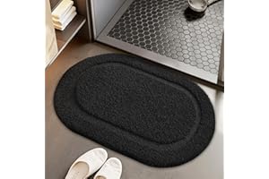 Color&Geometry Negras Alfombra Baño 40x60 cm, Alfombrilla Baño Antideslizante, Alfombras Ducha Microfibra Suave, Alfombrillas Lavable, Súper Absorbente Alfombrilla Baño para Suelo Baño Ducha Lavabo