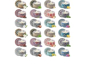 Yinuo Mirror Gifts for Women, 24 x 70 g Scented Candles Gift Set for Women, Soy Wax Aromatherapy Candles for Christmas, Birthday, Mother's Day, Valentine's Day, Bathroom, Yoga