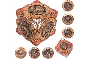 LUAZURI DND Spinner Dice – Ensemble de 7 dés en métal avec design dragon 3D | Design unique pour Dungeons & Dragons RPG Dés polyédriques pour joueurs D&D et MJ (cuivre or)