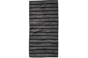 Borussia Dortmund Ręcznik do prysznica unisex Bvb, szary/czarny, 140 x 70 x 1 cm