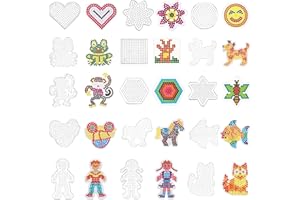 Ezydka 15 Pezzi Pegboard per Perline a Fusione, 5mm Piastra per Perline da Stirare, Animale Piastre per Decorazioni con Perline, Bambini Fai da Te Perline Artigianali