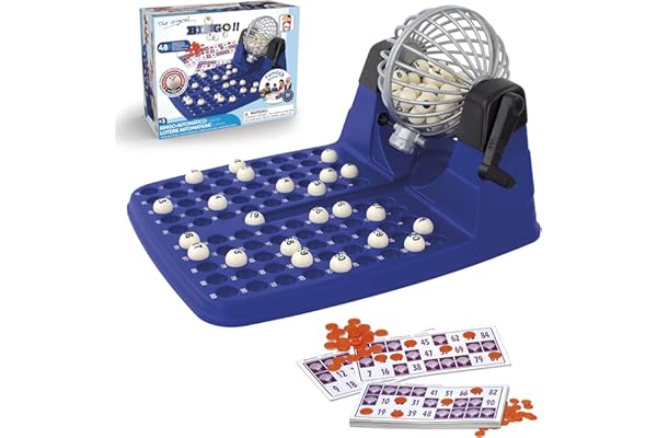 Chicos - Bingo Lotería automática | Incluye 48 cartones, 90 bolas imborrables y fichas de juego |Un juego de siempre para toda la familia | Medidas: 235 x 310 x 17 mm (20805)