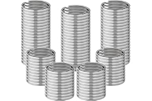 Ruesious 100pcs Anillo de Llavero 25mm Aleación Plateada para Organización de Llaves de Hogar y Coche Color Plateado...