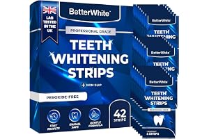 BetterWhite Professional Teeth Whitening Strips 21 Treatments - Enamel Safe - Non-Sensitive Formula - 42 Peroxide-Free Strips - Dentist Formulated Teeth Whitening Kit + Mouth Opener Included