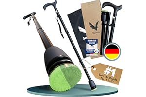 MAZ & MIA · KIDS · Steinfels® Gehstock klappbar & höhenverstellbar mit Tasche - leichte Gehhilfe für Damen, Herren & Senioren - Faltbarer Spazierstock mit Gummipuffer, leuchtet bei Nacht