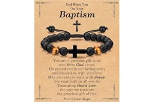 LynixTrade Cross Bracelet Gifts for Boys Confirmation Christening Baptism Gift for Boys Son Brother Grandson Nephew Religious Jewellery Present