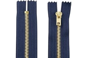 AERZETIX - C61315-2er-Set Nicht trennbare Reißverschlüsse 20 cm aus Metall - Zipper - Farbe dunkelblau - nähzubehör Lederwaren etuis röcke Kleider Hosen kurzwaren