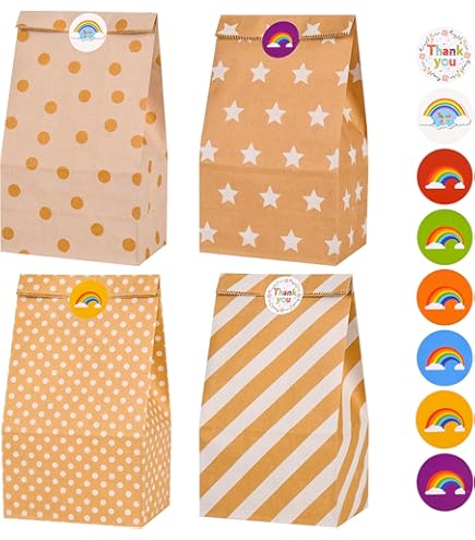 VIVIIHOO Sac En Papier 50 Blanc 32 * 18 * 11 Cm Sac Cadeau Papier