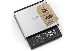 LEBENLANG Kaffeewaage & Espresso Waage - 0,1g Präzise mit Timer I Barista Coffee Scale I Kaffeewaage mit Timer Espressowaage Digital I Kaffeewage Feinwaage Kaffee Waage Küchenwaage Scales Briefwaage