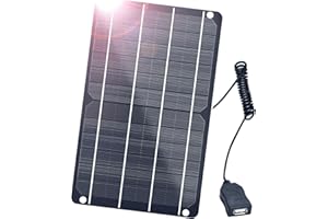 FlexSolar Solar Ladegerät USB 6W 5V Hochleistungs-monokristallines Modul, wasserdichtes Solarladegerät, geeignet für Sicherhe