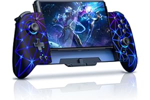 GAMSINGY Handheld Switch Controller, Switch Controller Griffe mit 4xSpiele Karten Slots, Switch Spiele Zubehör für Switch/OLED Konsolen