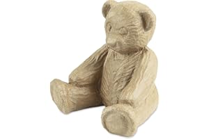 DECOPATCH Décopatch LA025C - Träger Bär aus Pappmaché, klein 35 cm, einfach zum Verzieren, Kartonbraun, 1 Stück