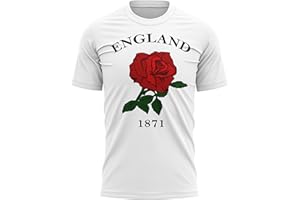 Purple Print House England 1871 Rugby T Shirt, England Birthday Gifts for English Rugby Fan, Red Rose Tournament Outfit Gift Idea, Nations Shirts for Men Women and Kids