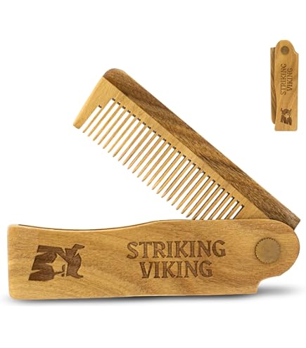 Bartkamm Aus Edelstahl – Faltbar, 9 Cm, Mit Flaschenöffner, Antistatisch, Für Bart, Haar & Als Taschenkamm