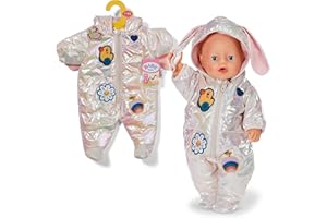 BABY born Schneeanzug mit Hasenohren - Hochwertige Puppenbekleidung - Puppenzubehör für Puppen der Größe 43 cm