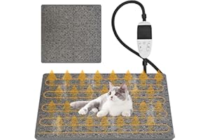 CACSPS Heizkissen für Haustiere – Heizmatte für Katzen und Hunde mit Temperaturregelung und automatischer Abschaltung (30 x 40cm)
