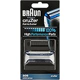 Braun Elektrorasierer Ersatzscherteil 20S, kompatibel mit cruZer Rasierern, schwarz
