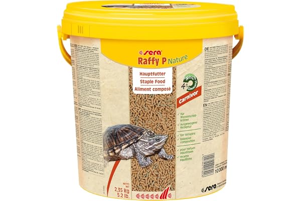 sera raffy p Nature 10 L (2,35 kg) | Alimentation Flottante pour Tortues 10.000 ML 2.350 g | sans Colorant ni Conservateur | Facilement digestible | développement sain | a Essayer Maintenant