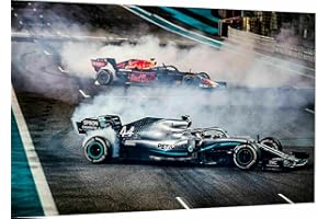 Magic Canvas Art - Images Formule 1 F1 Mercedes L.Ham Impression sur toile 1 pièce Impression d'art moderne de haute qualité Décoration murale design murale – A3491 Dimensions : 40 x 30 cm