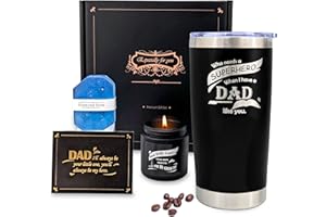 KARESTCORP Fathers Day Dad Gifts, Gifts for Dad from Daughter Son, Birthday Presents for Dad Step Dad New Dad Husband Grandad, Cool Gifts for Dad Birthday Christmas, Mug & Candle Gifts Set for Him Men