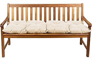 Gutekissen® Cojines para Bancos – Cojines Exterior para Banco jardín LS (120x60, Creme)