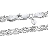 Chaîne En Argent 925/1000 Maille Boules - Longueur 55 Cm - Diamètre 2,2 Mm - Comme Neuf