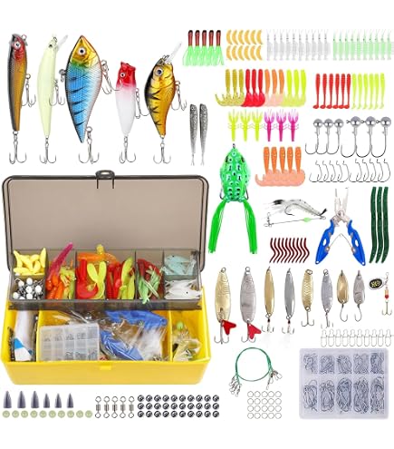50 Pcs Multiple Tails Soft Fishing Lures - 5 Bag Set For Bass Trout Saltwater & Freshwater