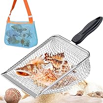 TenaLucy Sandschaufel Mit Sieb & Tasche - Strandspielzeug Für Kinder & Muschelsammler