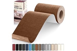 Cahomo Linen Repair Patches, Self-Adhesive, Multi Color, 10x200 cm, Durable & Premium, For Linen Sofa, Headboards, Chairs, Curtains, Upholstery Repair (Brown)