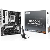 ASUS B850M MAX GAMING WIFI AMD B850 AM5 DDR5 8000 DP HDMI 3x M2 USB3.2 WiFi 6 + BT AURA RGB mATX 256GB&rsquo;a kadar ram desteği, 8