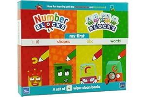 Numberblocks and Alphablocks: My First Numbers and Letters Set (4 wipe-clean books with pens included) (Numberblock Wipe Clean Titles)