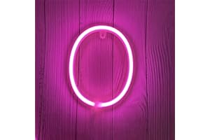 DWOOKE LED Lights - Pink Neon Letters, USB or Battery Operated, Lighted Letters for Birthday Party, Wedding, Christmas