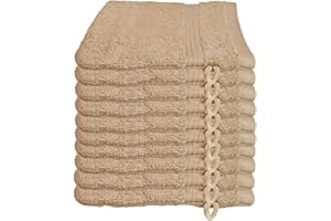‎JULIE JULSEN Julie Julsen 10er Pack Waschlappen 23 Farben erhältlich weich und saugstark 500gsm Öko Tex Sand 15 x 21 cm