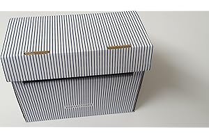 MERANGUE PapierTiger Karteikasten Streifen Kartonage, Auswahl:A6 blau