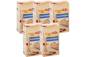 BIELMEIER KÜCHENMEISTER Brotbackmischung Bauernbrot 5 x 500 g I Brotbackmischungen für Brotbackautomat & Ofen I Brot mit Backmischung einfach gemacht