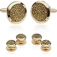 Cuff-Daddy Cuf-0018 Cufflinks For Men {Metal, Gold}