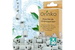 orinko - 30 Perle in Ceramica Em® - Migliorano la qualità dell'Acqua - Riducono Il calcare - Adatto per Lavatrice e per 2 Decanter, Bottiglie, zucche, zucche, caffettiera, bollitori