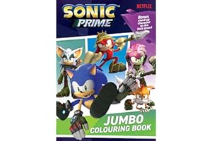 ALLIGATOR - Sonic Prime Jumbo Colouring Book, Colouring Books for Children, Sonic Colouring Book, Sonic the Hedgehog GiftsColouring Books, Kids Colouring Books, Colouring Book