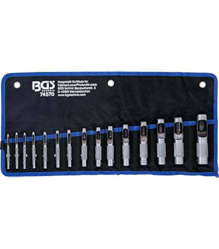 Set van 25 stuks gatenponsen van leer, ronde gatenijzers, set 1/2/3/4/5/6/7/8/9/10/11/12/13/14/15/16/17/18/19/20/21/24/25 mm, doe-het-zelf gereedschap