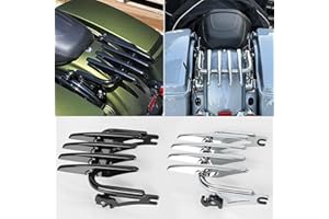 WOOGA Supporto per portapacchi posteriore per motocicletta supporto per ripiano di carico intended for Har≤&y Davidson street glide road king special Road glide (Nero lucido)