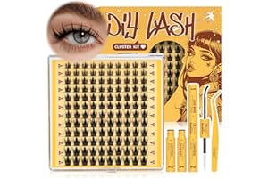 QUEWEL Ciglia Finte Fairy, Mix Estensione Ciglia Manga 10-18mm Kit di Estensione Ciglia Fai da Te con Lash Bond e Sigillo, Pinzette per Ciglia Finte per Ciglia Finte Naturali Fai da Te (Kit FD-Manga)