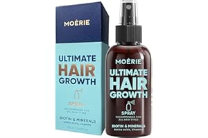 Moerie Ultimate Mineral Hair Growth Spray – For Longer, Thicker, Fuller Hair - with Biotin & Caffeine - Vegan Hair Products – Paraben Free – All Hair Types – Reverse Hair Loss