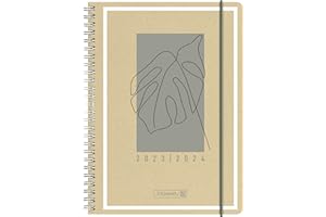 BRUNNEN Schülerkalender „Jungle Leaf“ 2023/2024 2 Seiten = 1 Woche A5 natur
