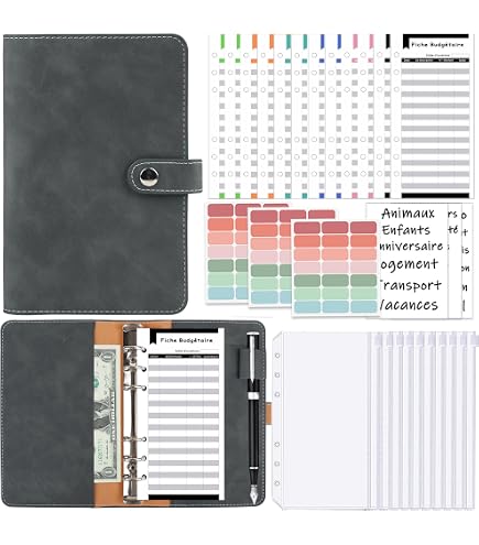 Reliure A4 3 Anneaux Avec 30 Feuilles De 180 Pochettes – Cuir PU, Pour Billets, Euros, Coupons Et Souvenirs