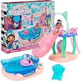 Gabby's Dollhouse, Purrific Pool Party Playset, Mermaid Tailed Mermaid Figure and Ba with Gabby and Color Changing Effects