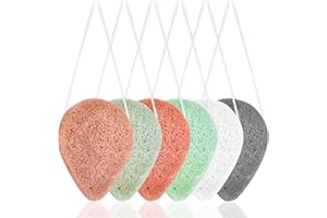 SourceTon Konjac-Gesichtsschwämme, 6 Farben, Konjac-Gesichtsschwämme für sanfte Gesichtsreinigung und Peeling, 6 Stück