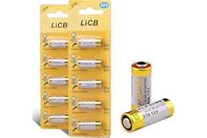 LiCB 10 Stück 23A 12V Alkaline Batterie, A23S MN21/23 L1028 A23 12V Batterie 3 Jahre Lagerfähigkeit 100% Voll Garantie