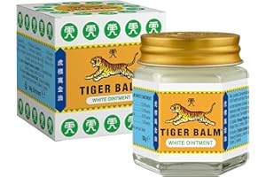 Tiger Balm White Ointment (30g), Effective Herbal Pain Relief, for Muscle Aches & Tension Headaches in Adults